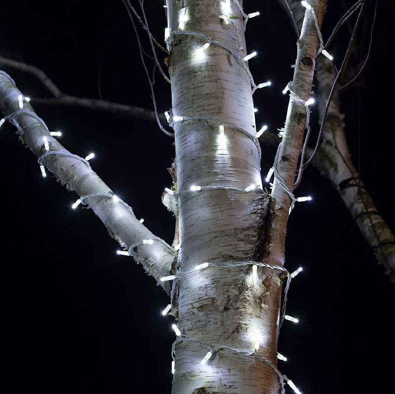 Solar - Powered String Lights for Energy - Saving BackyardsPro Connect 45m 450 White Connectable String Lights White Cable