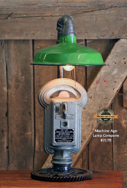 Industrial Lighting for Woodworking FactoriesSteampunk Industrial Gear Parking Meter Desk Lamp, Duncan Miller / Automotive  /  #2170 sold
