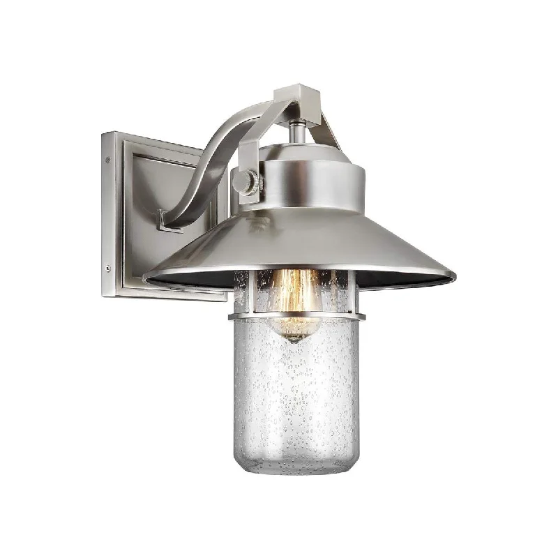 Boynton 1 Light Small/Medium/Large Outdoor Wall Lantern - Painted Brushed Steel E27 IP44