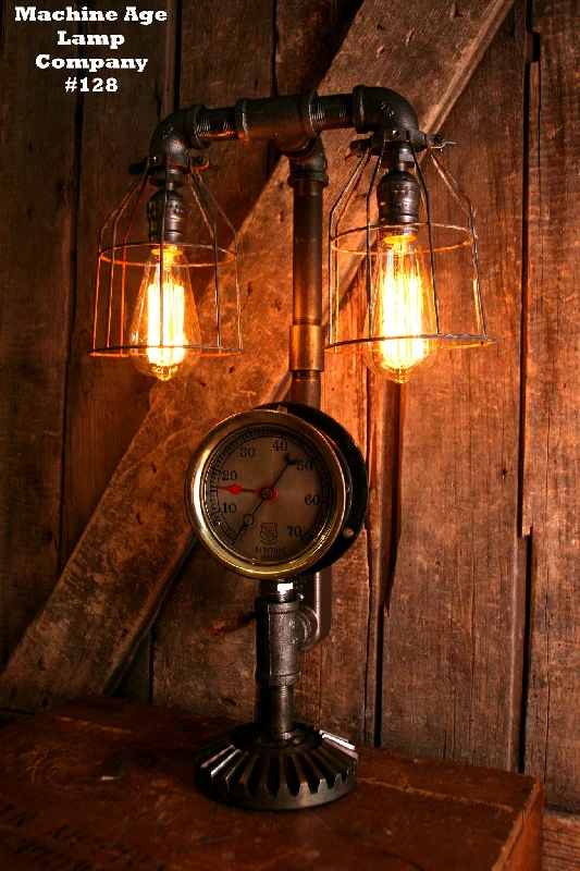 Corrosion - Resistant Industrial Lighting for Coastal FactoriesSteampunk lamp, Steam Gauge, Industrial #128 - SOLD Corrosion - Resistant Industrial Lighting for Coastal FactoriesSteampunk lamp, Steam Gauge, Industrial #128 - SOLD