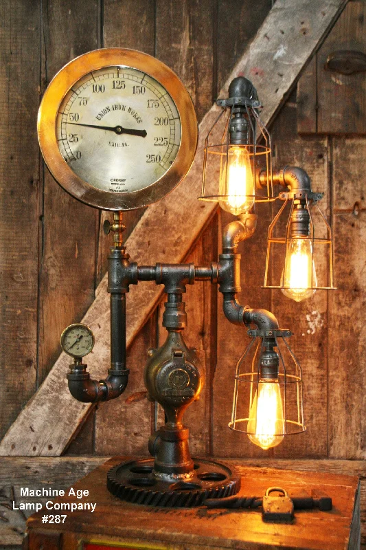 Explosion - Proof Industrial Lighting for Hazardous LocationsSteampunk Industrial Lamp, Steam Gauge #287 - SOLD Explosion - Proof Industrial Lighting for Hazardous LocationsSteampunk Industrial Lamp, Steam Gauge #287 - SOLD