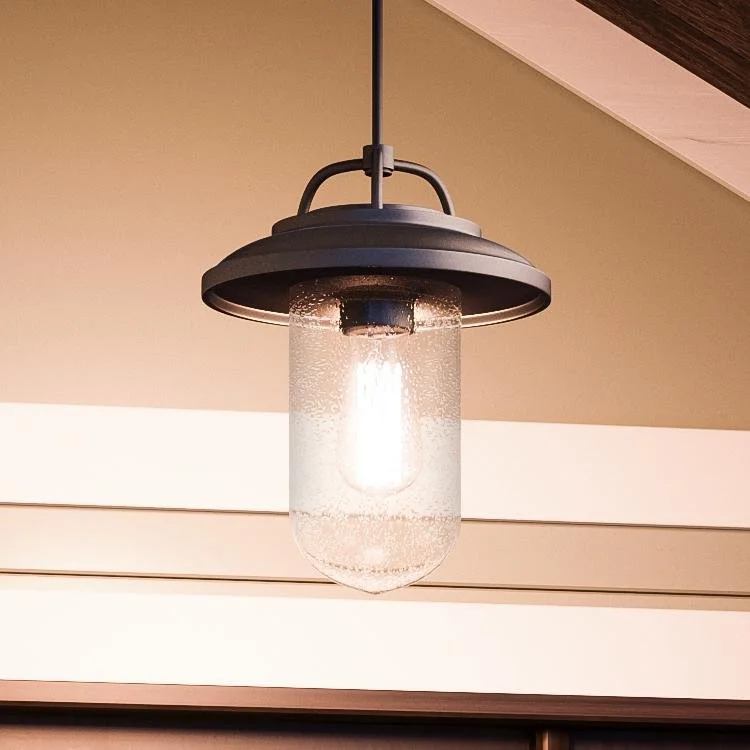 Energy - Efficient Industrial Lighting for Cost - SavingsUHP1141 Modern Farmhouse Farmhouse Outdoor Pendant Light, 12-5/8" x 10", Black Finish, Murcia Collection Energy - Efficient Industrial Lighting for Cost - SavingsUHP1141 Modern Farmhouse Farmhouse Outdoor Pendant Light, 12-5/8" x 10", Black Finish, Murcia Collection