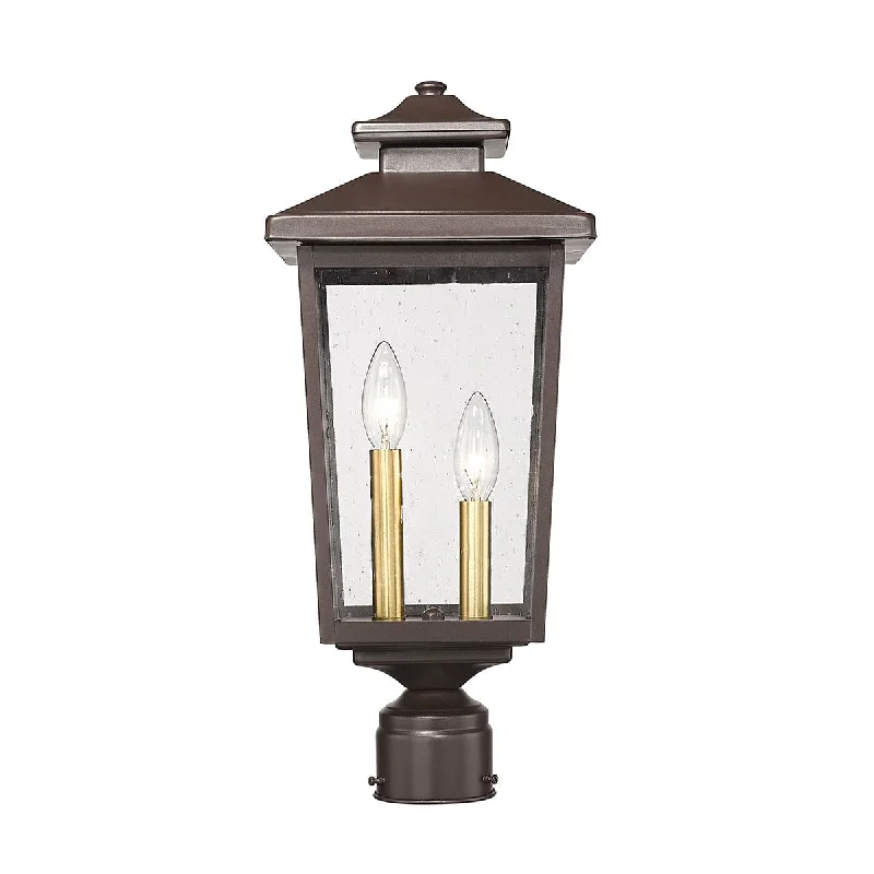 Industrial Lighting for Printing Press FacilitiesEldrick Outdoor Post Top Lantern - Powder Coat Bronze - Clear Seeded Glass - 11.1in. Diameter - E12 Candelabra Base Industrial Lighting for Printing Press FacilitiesEldrick Outdoor Post Top Lantern - Powder Coat Bronze - Clear Seeded Glass - 11.1in. Diameter - E12 Candelabra Base