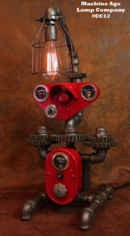 Industrial Lighting for Furniture FactoriesSteampunk Lamp, by Machine Age Lamps, Farmall Tractor Dash Farm Lamp - #CC12 Industrial Lighting for Furniture FactoriesSteampunk Lamp, by Machine Age Lamps, Farmall Tractor Dash Farm Lamp - #CC12