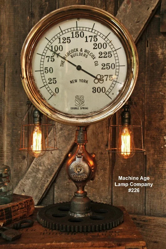 Low - Bay Industrial Lighting Fixtures for Small FactoriesSteampunk Industrial Lamp, Steam Gauge #226 - SOLD Low - Bay Industrial Lighting Fixtures for Small FactoriesSteampunk Industrial Lamp, Steam Gauge #226 - SOLD