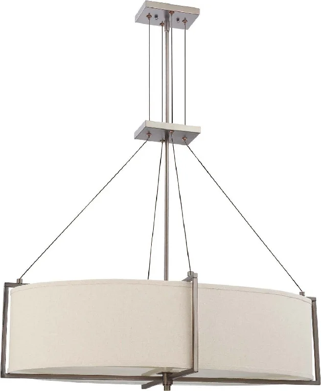 Nuvo Lighting 60-4456 Portia Collection Oval Six Light Hanging Pendant Chandelier in Hazel Bronze Finish Nuvo Lighting 60-4456 Portia Collection Oval Six Light Hanging Pendant Chandelier in Hazel Bronze Finish