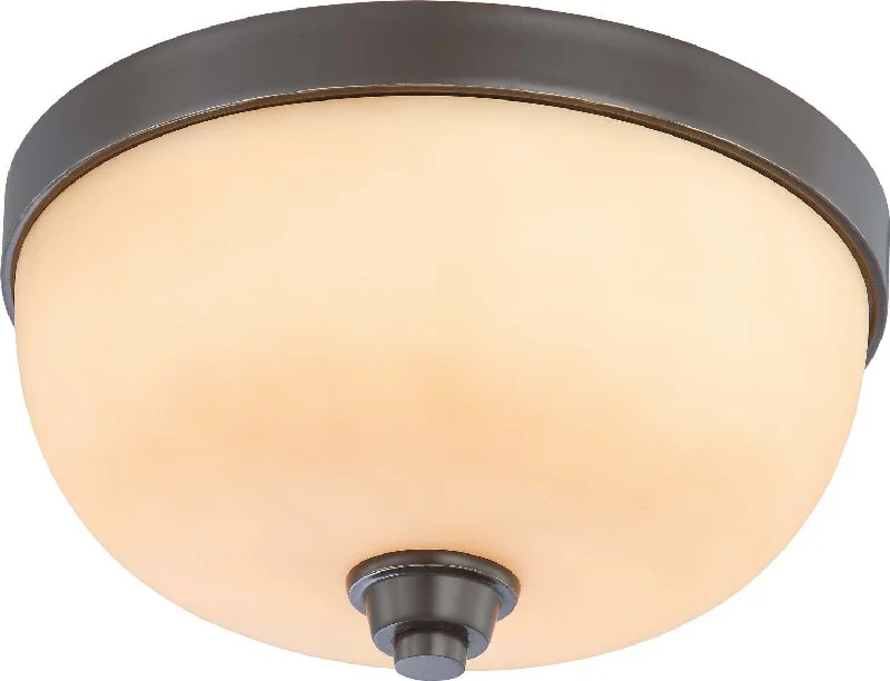 Nuvo Lighting 60-4212 Helium Collection Two Light Flush Ceiling Mount in Vintage Bronze Finish Nuvo Lighting 60-4212 Helium Collection Two Light Flush Ceiling Mount in Vintage Bronze Finish