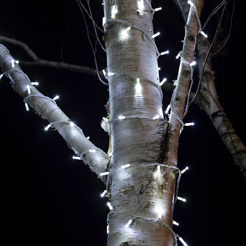 Solar - Powered String Lights for Energy - Saving BackyardsPro Connect 40m 400 White Connectable String Lights White Cable