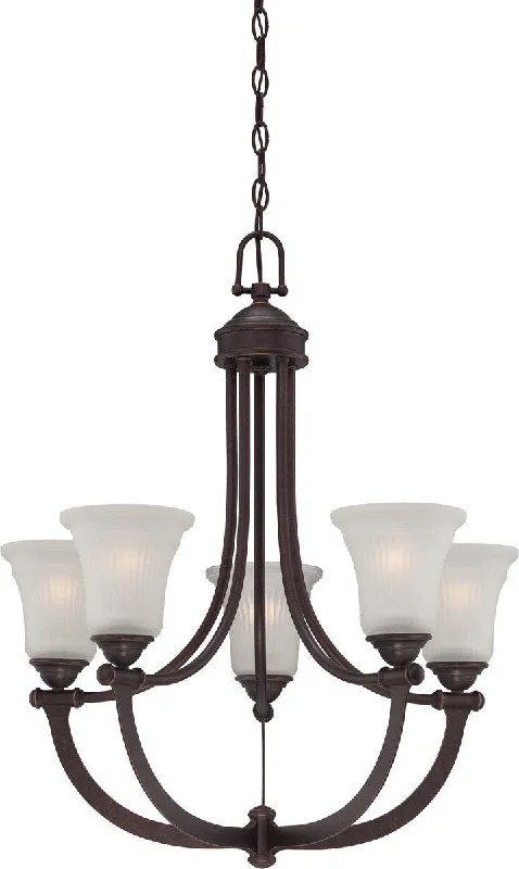 Nuvo Lighting 60-5315 Monroe Collection Five Light Hanging Chandelier in Georgetown Bronze Finish Nuvo Lighting 60-5315 Monroe Collection Five Light Hanging Chandelier in Georgetown Bronze Finish