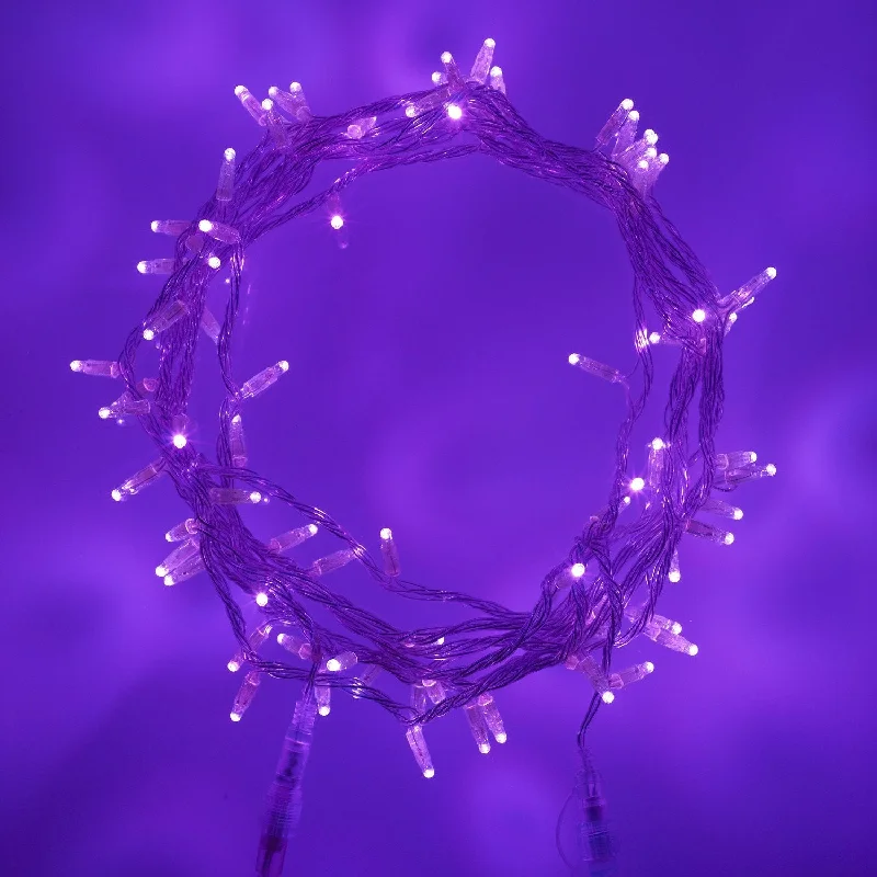 String Lights for Camping TripsCore Connect 80m 800 Purple Connectable Fairy Lights Clear Cable