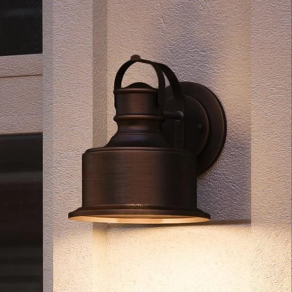 Industrial Exit Sign Lighting for Quick EvacuationUHP1042 Luxe Industrial Outdoor Wall Light, 11-1/2"H x 11"W, Olde Bronze Finish, Reno Collection Industrial Exit Sign Lighting for Quick EvacuationUHP1042 Luxe Industrial Outdoor Wall Light, 11-1/2"H x 11"W, Olde Bronze Finish, Reno Collection