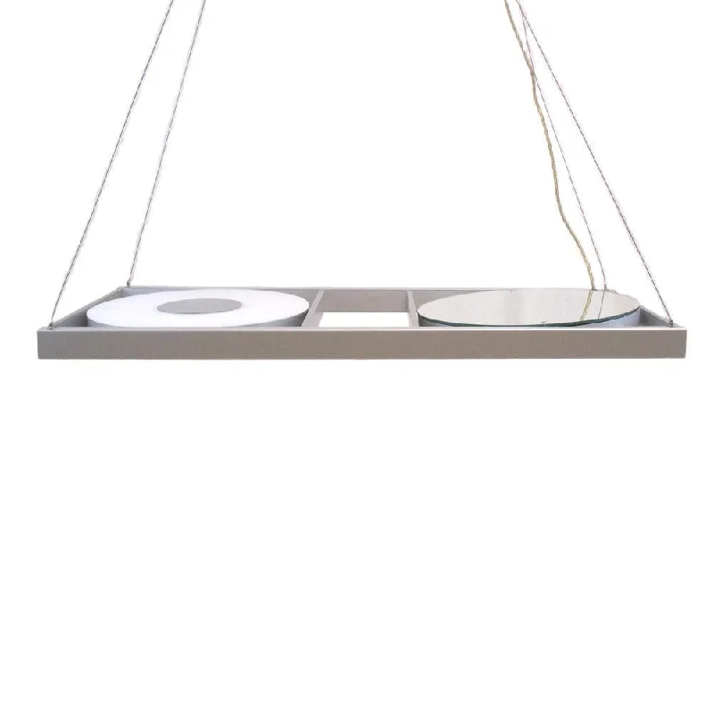 Oxygen Lighting 2-6120-16 Two Light Energy Efficient Hanging Pendant Chandelier in Aluminum Finish Oxygen Lighting 2-6120-16 Two Light Energy Efficient Hanging Pendant Chandelier in Aluminum Finish