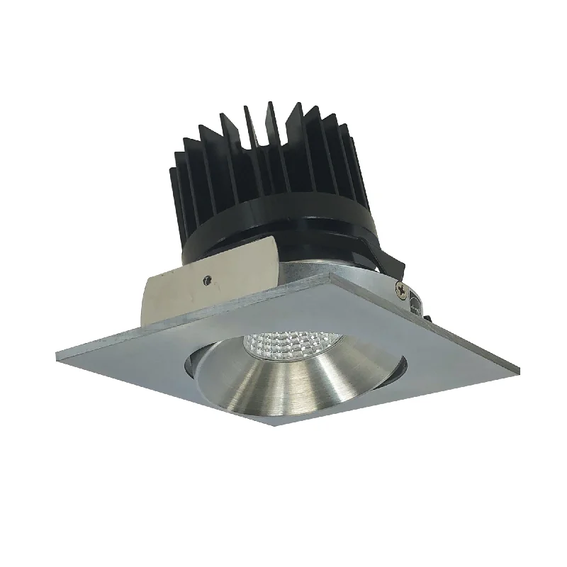 String Lights for Camping TripsNora Lighting NIO-4SC50XNN/HL 4" Iolite LED Square Adjustable Cone Reflector, 1500lm/2000lm/2500lm (varies by housing), 5000K - Natural Metal Reflector / Natural Metal Flange