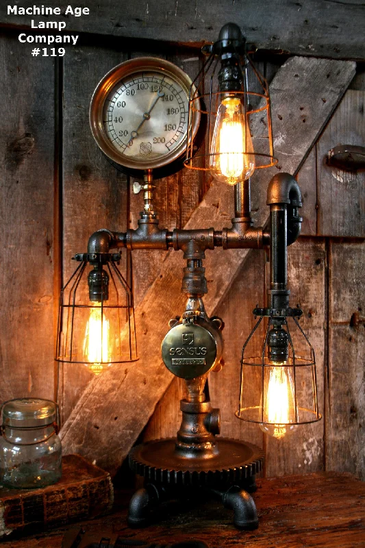 Explosion - Proof Industrial Lighting for Hazardous LocationsSteampunk Lamp, By Machine Age Lamps, Brass Steam Gauge #119 Explosion - Proof Industrial Lighting for Hazardous LocationsSteampunk Lamp, By Machine Age Lamps, Brass Steam Gauge #119