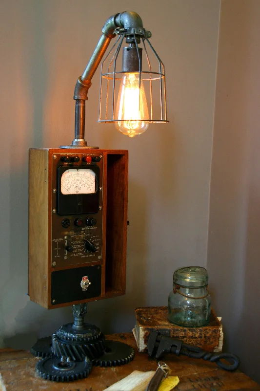 Industrial Lighting for Printing Press FacilitiesMachine Age Steampunk Lamp #49 - SOLD Industrial Lighting for Printing Press FacilitiesMachine Age Steampunk Lamp #49 - SOLD