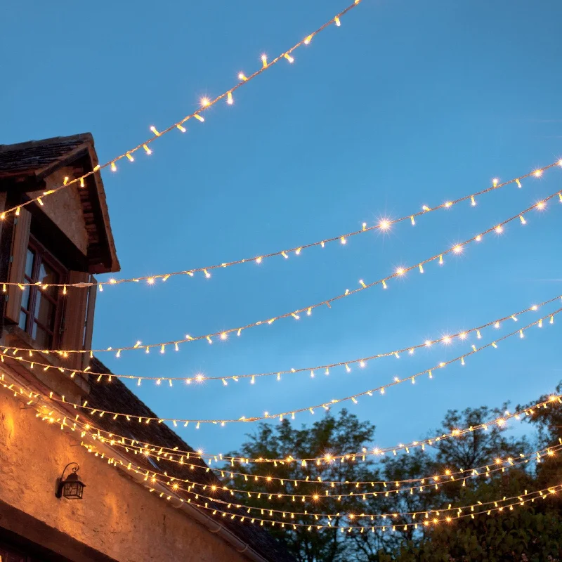 Waterproof String Lights for Patio DecorCore Connect 80m 800 Warm White Connectable Fairy Lights Clear Cable