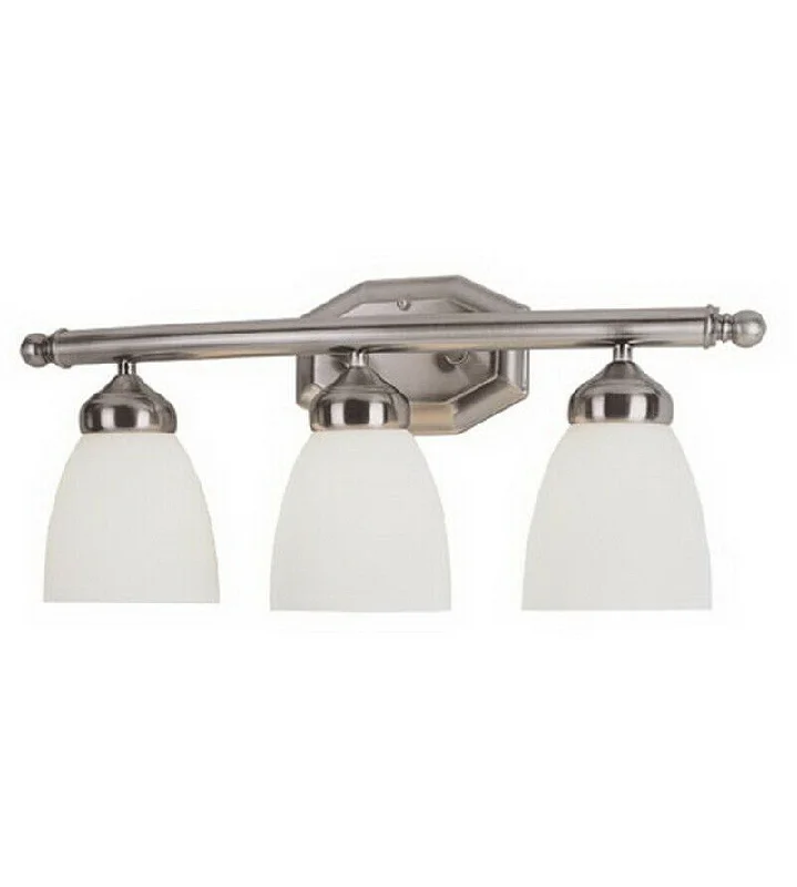 Trans Globe Lighting PL-42513-BN-LED Three Light Bath Vanity Wall Mount in Brushed Nickel Finish Trans Globe Lighting PL-42513-BN-LED Three Light Bath Vanity Wall Mount in Brushed Nickel Finish