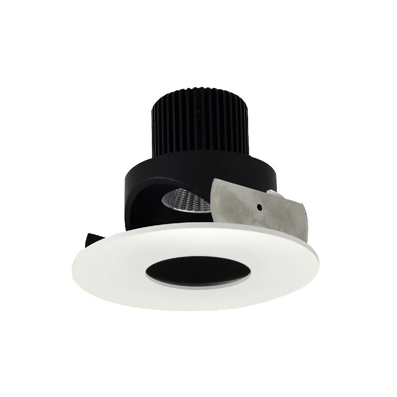 Waterproof String Lights for Patio DecorNora Lighting NIO-4RPHA50XBMPW/10 4" Iolite LED Round Adjustable Pinhole, 1000lm / 14W, 5000K - Black Pinhole / Matte Powder White Flange
