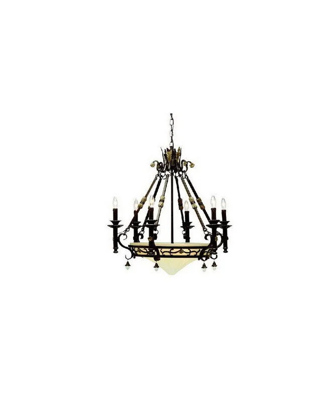 Kichler Lighting 1906 FZ Puerta Collection Nine Light Chandelier in Fraciscan Bronze Finish Kichler Lighting 1906 FZ Puerta Collection Nine Light Chandelier in Fraciscan Bronze Finish