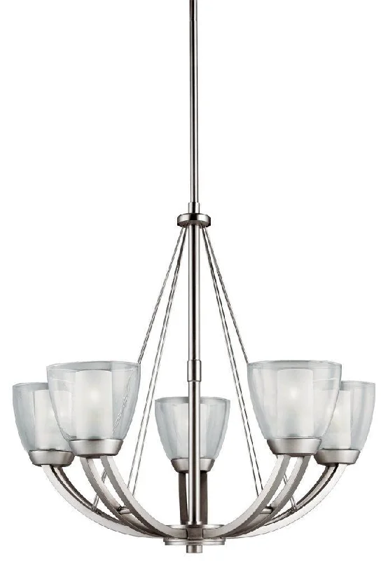 Aztec by Kichler Lighting 34934 Five Light Lucia Collection Hanging Chandelier in Brushed Nickel Finish Aztec by Kichler Lighting 34934 Five Light Lucia Collection Hanging Chandelier in Brushed Nickel Finish