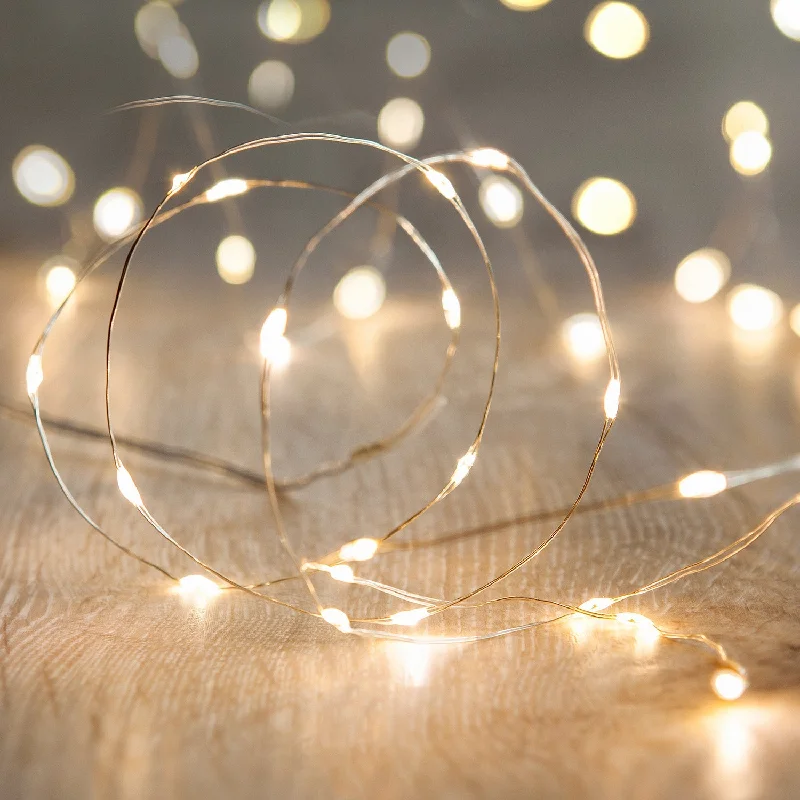 Battery - Operated String Lights for Indoor Use6 Set of 20 Warm White Micro Fairy Lights