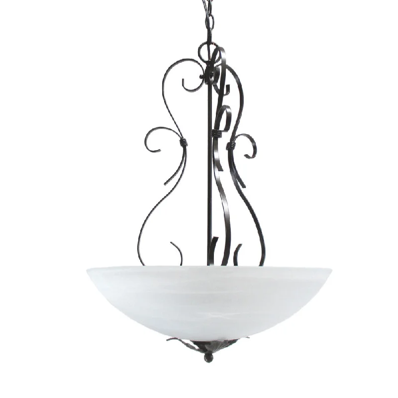 Designers Fountain Lighting 9162 ORB Chateau Collection Three Light Hanging Pendant Chandelier in Oil Rubbed Bronze Finish