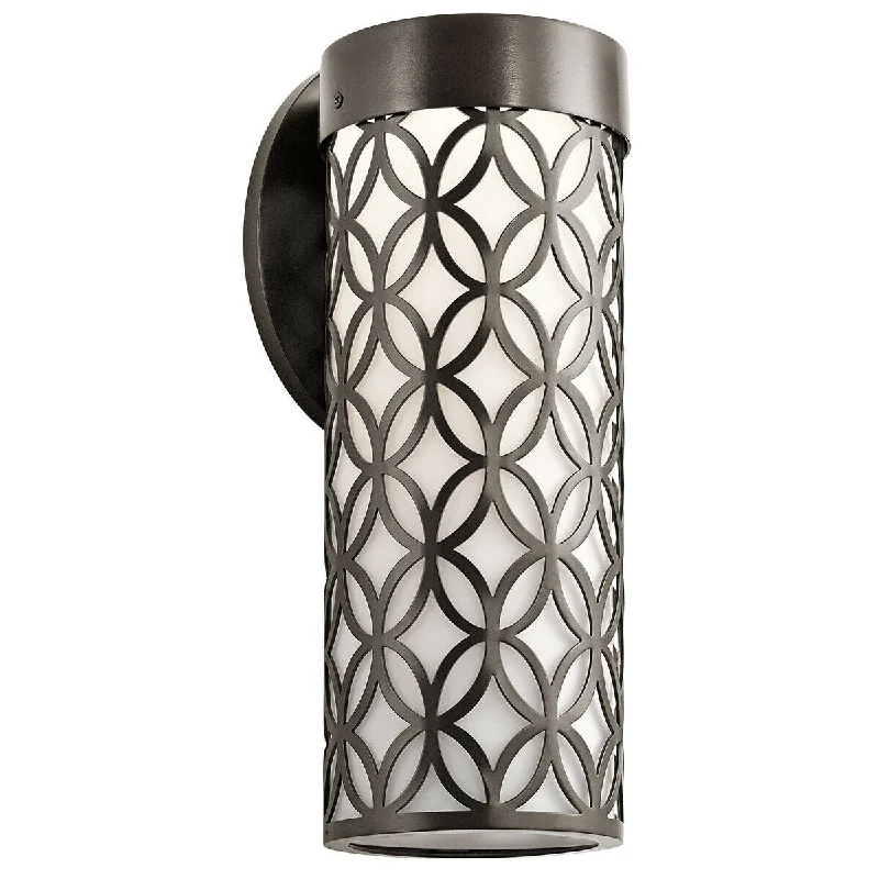 Kichler Lighting 49521AZTLED Cidney Collection LED Exterior Outdoor Wall Lantern in Architectural Bronze Finish Kichler Lighting 49521AZTLED Cidney Collection LED Exterior Outdoor Wall Lantern in Architectural Bronze Finish