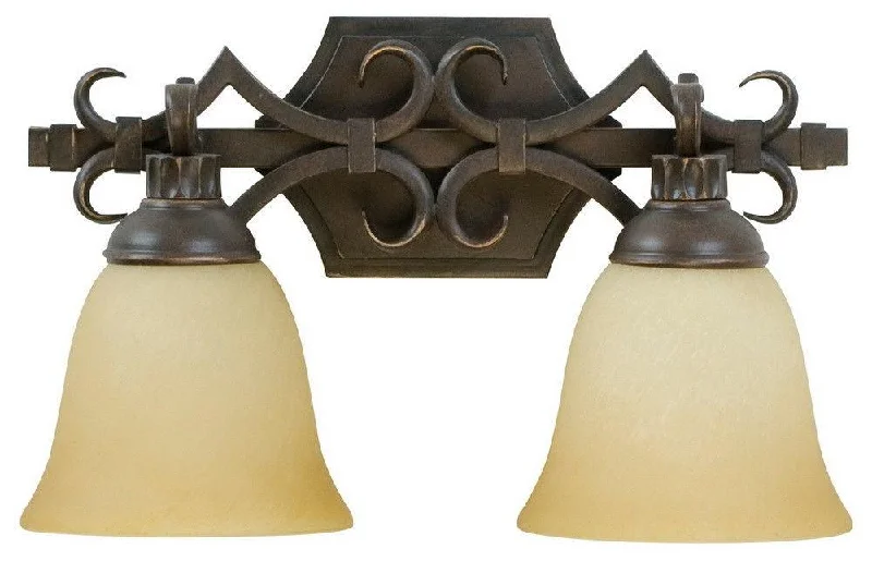 Craftmade Lighting 10915 AG2 Two Light Bath Vanity Wall Mount in Aged Bronze Finish