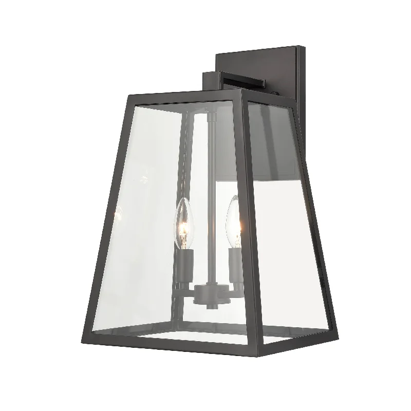 Energy - Efficient Industrial Lighting for Cost - SavingsGrant Outdoor Wall Sconce - Powder Coat Black - Clear Glass - 11in. Extension - E12 Candelabra Base Energy - Efficient Industrial Lighting for Cost - SavingsGrant Outdoor Wall Sconce - Powder Coat Black - Clear Glass - 11in. Extension - E12 Candelabra Base