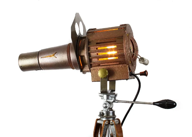 Corrosion - Resistant Industrial Lighting for Coastal FactoriesSteampunk Stage Light, Home Theater & Movie Room Decor, Vintage Thalhammer Tripod spotlight floor lamp Corrosion - Resistant Industrial Lighting for Coastal FactoriesSteampunk Stage Light, Home Theater & Movie Room Decor, Vintage Thalhammer Tripod spotlight floor lamp