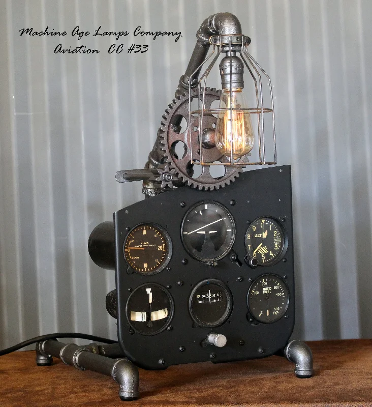 Industrial Lighting for Woodworking FactoriesVintage World War II Era Military Aircraft Instrument Control Panel Lamp CC #33 - SOLD Industrial Lighting for Woodworking FactoriesVintage World War II Era Military Aircraft Instrument Control Panel Lamp CC #33 - SOLD