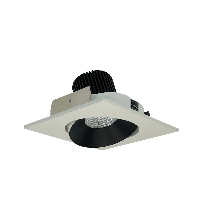 String Lights with Clear Bulbs for a Classic LookNora Lighting NIO-4SCCDXBW 4" Iolite LED Square Adjustable Cone Reflector, 800lm / 14W, Comfort Dim - Black Reflector / White Flange