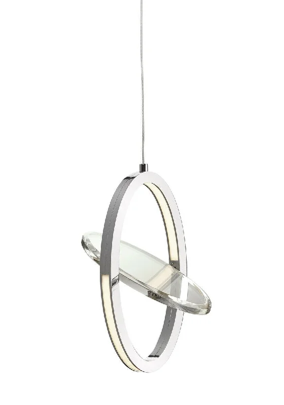 Elan by Kichler Lighting 83572 Oliv Collection LED Hanging Oval Pendant in Polished Chrome Finish Elan by Kichler Lighting 83572 Oliv Collection LED Hanging Oval Pendant in Polished Chrome Finish