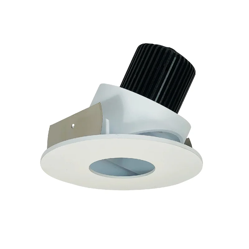 String Lights for Balcony DecorationNora Lighting NIO-4RPHA50XMPW 4" Iolite LED Round Adjustable Pinhole, 800lm / 14W, 5000K - Matte Powder White Pinhole / Matte Powder White Flange