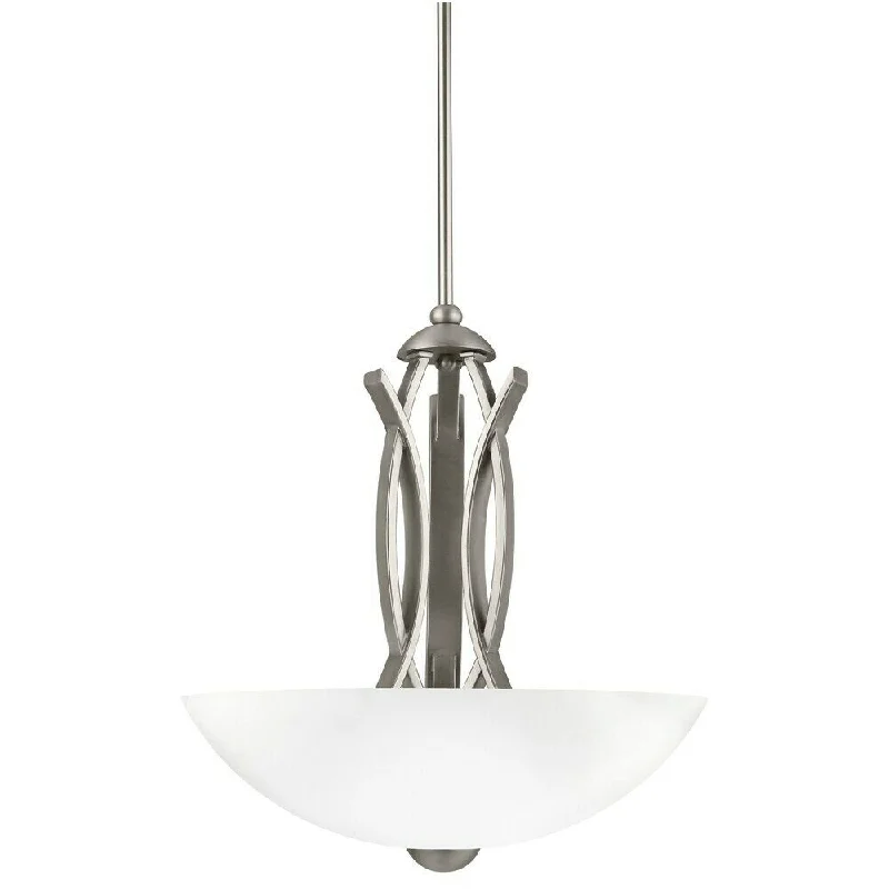 Aztec by Kichler Lighting 34422 Three Light Contemporary Hanging Pendant Chandelier in Polished Nickel Finish Aztec by Kichler Lighting 34422 Three Light Contemporary Hanging Pendant Chandelier in Polished Nickel Finish
