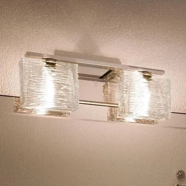 Dust - Resistant Industrial Lighting for Dirty WorkspacesUQL2721 Modern Bathroom Light, 6.75"H x 15"W, Polished Chrome Finish, San Diego Collection Dust - Resistant Industrial Lighting for Dirty WorkspacesUQL2721 Modern Bathroom Light, 6.75"H x 15"W, Polished Chrome Finish, San Diego Collection