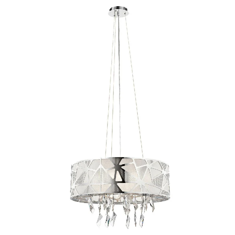 Elan by Kichler Lighting 83584 Angelique Collection Six Light Hanging Pendant Chandelier in Polished Chrome Finish Elan by Kichler Lighting 83584 Angelique Collection Six Light Hanging Pendant Chandelier in Polished Chrome Finish