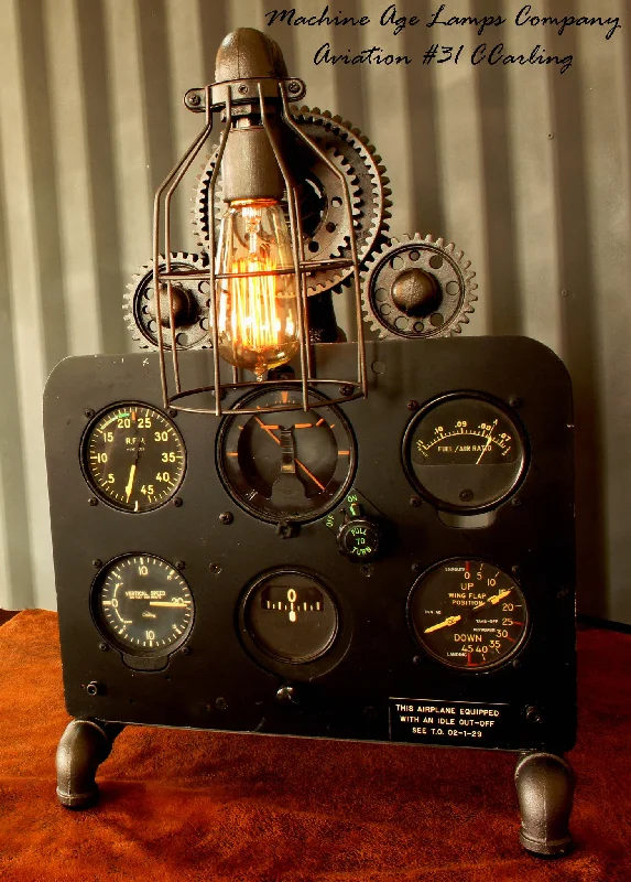 Industrial Lighting for Furniture FactoriesWorld War II Era Military Aircraft Instrument Control Panel Lamp CC #31 - SOLD Industrial Lighting for Furniture FactoriesWorld War II Era Military Aircraft Instrument Control Panel Lamp CC #31 - SOLD