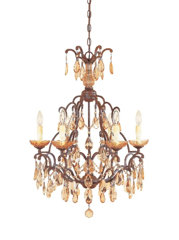 Designers Fountain Lighting 98386-VBR Bollo Collection Six Light Crystal Chandelier in Venetian Bronze Finish Designers Fountain Lighting 98386-VBR Bollo Collection Six Light Crystal Chandelier in Venetian Bronze Finish