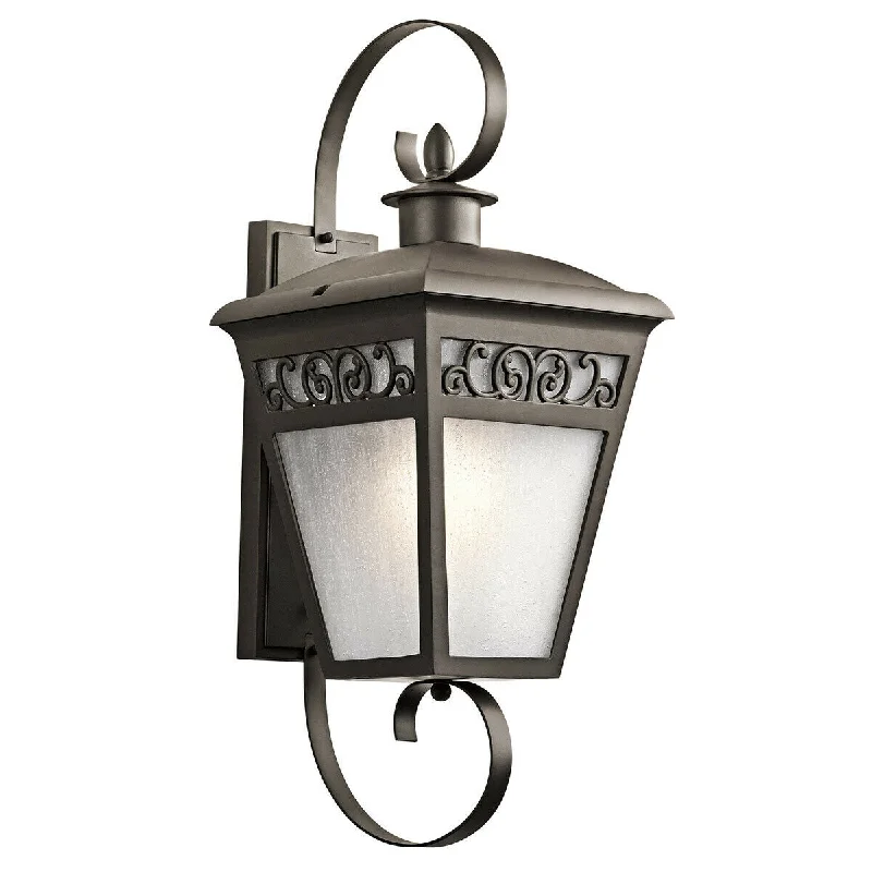 Kichler Lighting 49614 OZ Park Row Collection One Light Exterior Outdoor Wall Lantern in Olde Bronze Finish Kichler Lighting 49614 OZ Park Row Collection One Light Exterior Outdoor Wall Lantern in Olde Bronze Finish