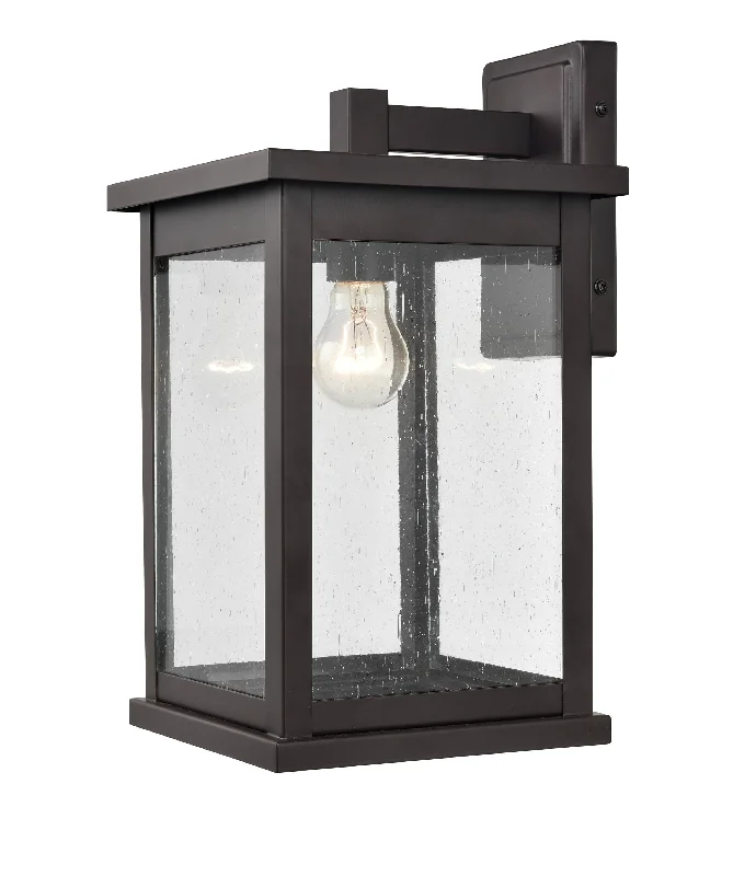 Color - Tunable Industrial Lighting for Special ApplicationsBowton Outdoor Wall Sconce - Powder Coat Bronze - Clear Seeded Glass - 9.5in. Extension - E26 Medium Base Color - Tunable Industrial Lighting for Special ApplicationsBowton Outdoor Wall Sconce - Powder Coat Bronze - Clear Seeded Glass - 9.5in. Extension - E26 Medium Base