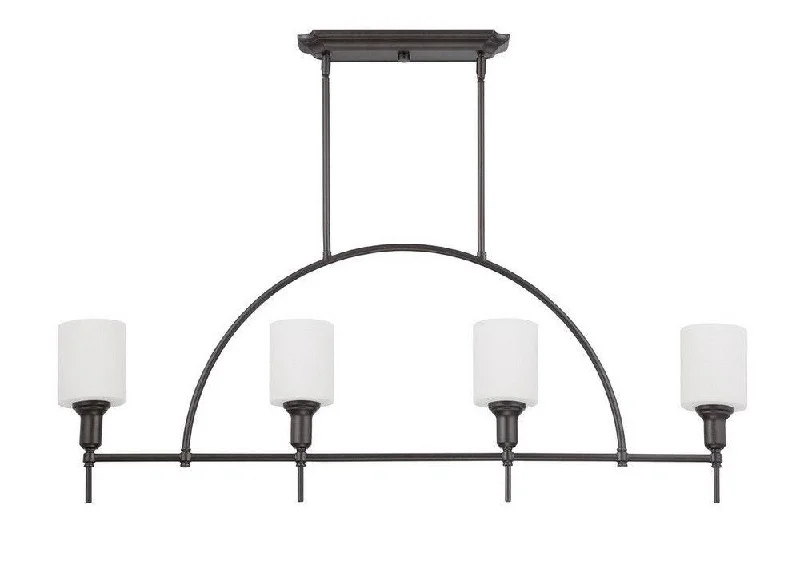 Craftmade Lighting 37274 ESP Meridian Collection Four Light Linear Pendant Chandelier in Espresso Finish