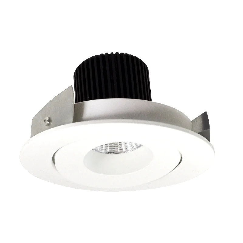 String Lights for Hotel Courtyard LightingNora Lighting NIO-4RG35XMPW/10 4" Iolite LED Round Adjustable Gimbal, 1000lm / 14W, 3500K  - Matte Powder White