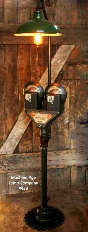 Corrosion - Resistant Industrial Lighting for Coastal FactoriesSteampunk, Industrial Parking Meter Floor Lamp (Steam) # 423 - SOLD Corrosion - Resistant Industrial Lighting for Coastal FactoriesSteampunk, Industrial Parking Meter Floor Lamp (Steam) # 423 - SOLD