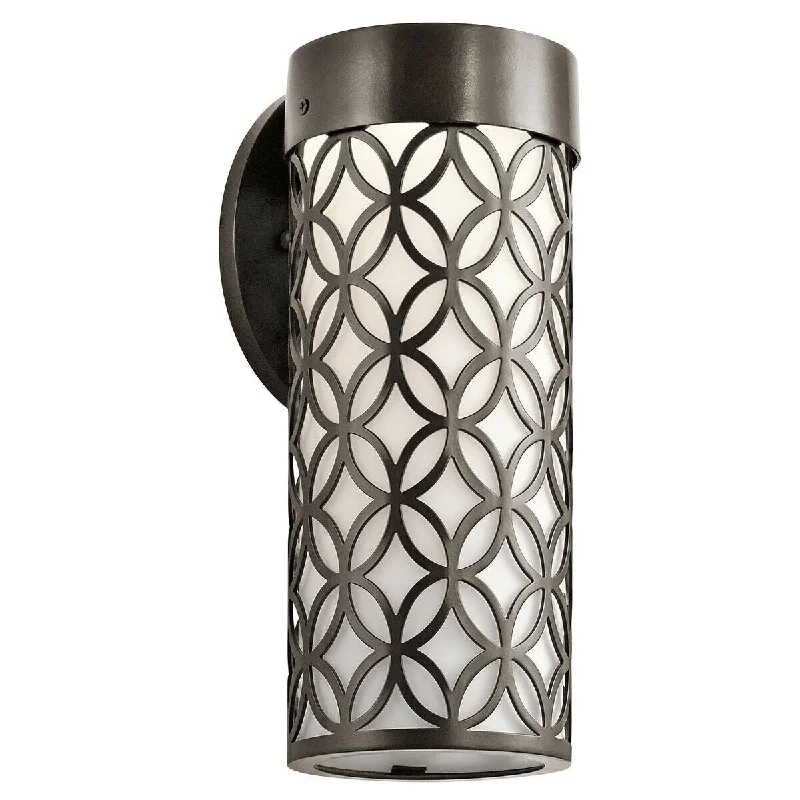 Kichler Lighting 49520AZTLED Cidney Collection LED Exterior Outdoor Wall Lantern in Architectural Bronze Finish Kichler Lighting 49520AZTLED Cidney Collection LED Exterior Outdoor Wall Lantern in Architectural Bronze Finish