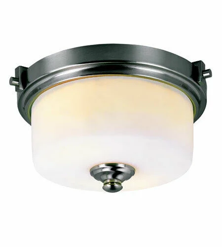 Trans Globe Lighting 7923 BN Two Light Flush Ceiling Fixture in Brushed Nickel Finish Trans Globe Lighting 7923 BN Two Light Flush Ceiling Fixture in Brushed Nickel Finish