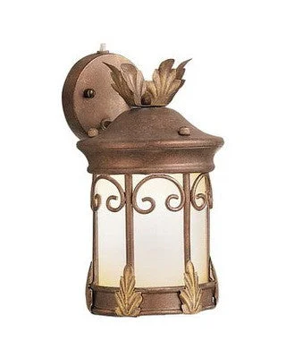rustic farmhouse wall lamps with wooden accents for cozy bedroomsKichler Lighting 10916 LZG Modesto Collection 13 Watt Fluorescent Energy Saving Outdoor Wall Light in Legacy Bronze Finish