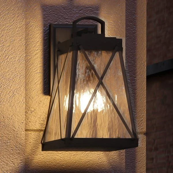 Industrial Lighting for Food Processing FactoriesUHP1053 English Country Outdoor Wall Light, 15-3/4"H x 8-3/8"W, Midnight Black Finish, Saint Paul Collection Industrial Lighting for Food Processing FactoriesUHP1053 English Country Outdoor Wall Light, 15-3/4"H x 8-3/8"W, Midnight Black Finish, Saint Paul Collection