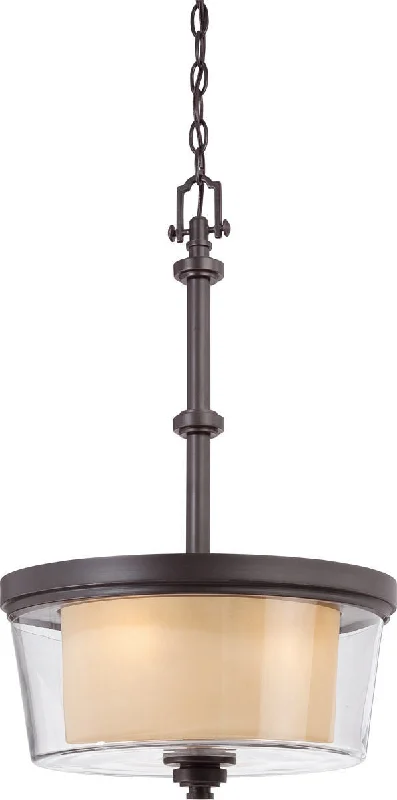 Nuvo Lighting 60-4546 Decker Collection Three Light Hanging Pendant Chandelier in Sudbury Bronze Finish Nuvo Lighting 60-4546 Decker Collection Three Light Hanging Pendant Chandelier in Sudbury Bronze Finish