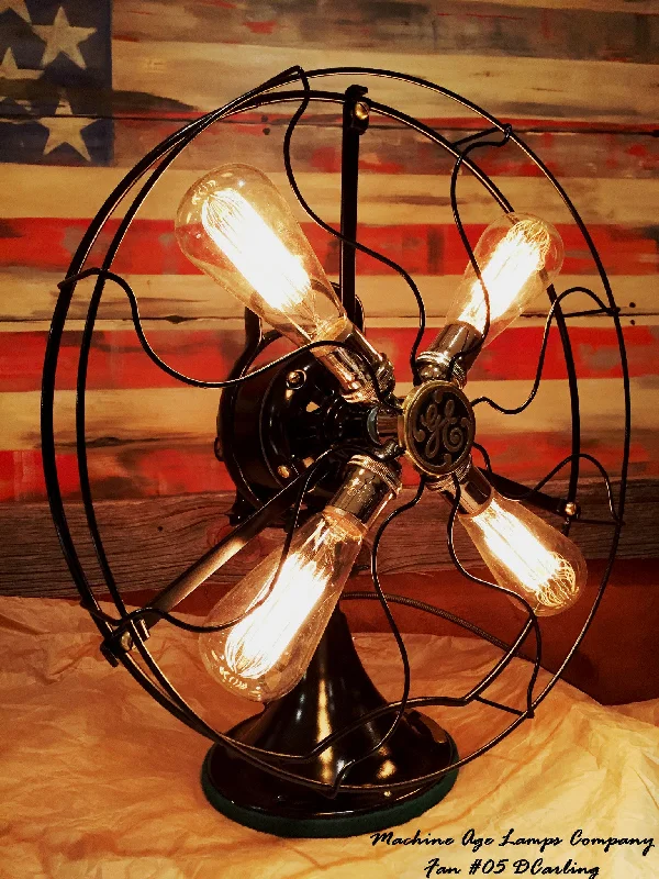 Industrial Lighting for Printing Press FacilitiesSteampunk Art Deco Antique General Electric Fan Lamp #DC5 - SOLD Industrial Lighting for Printing Press FacilitiesSteampunk Art Deco Antique General Electric Fan Lamp #DC5 - SOLD